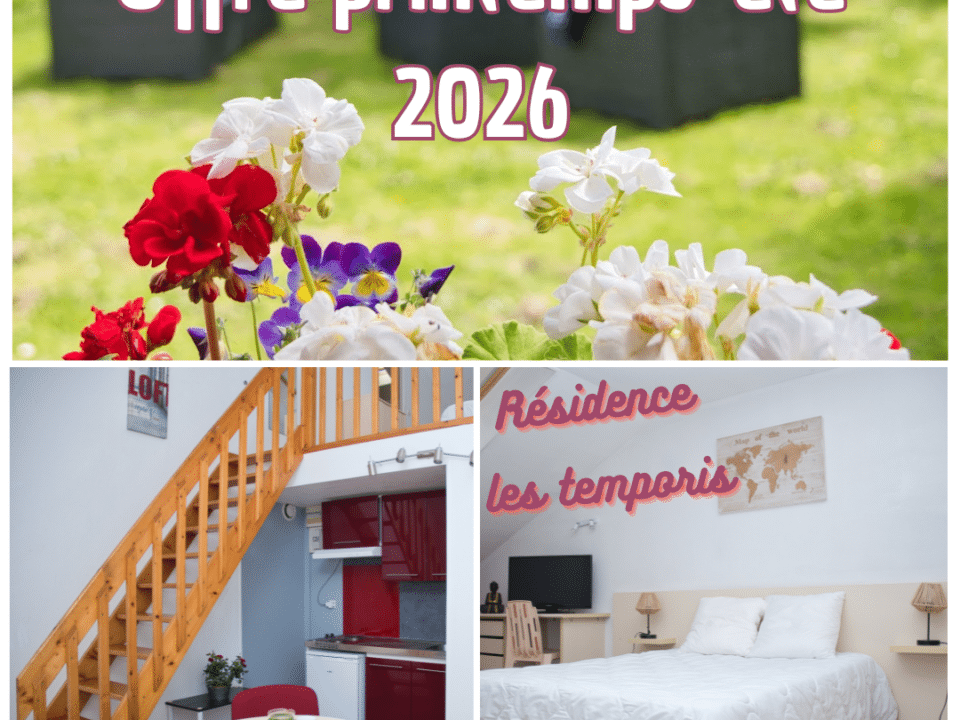 offre printemps été 2026 résidence appart hotel les temporis caen